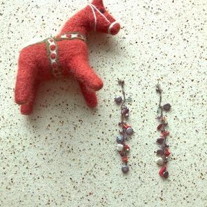 Elegant 925 pearl gemstone earrings